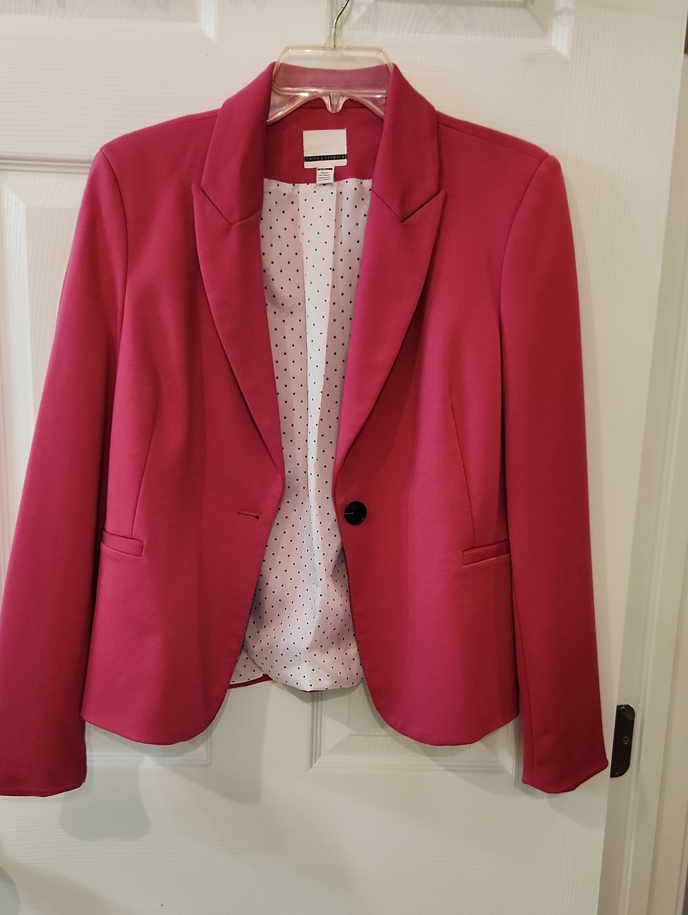 Jules & Leopold HOT PINK Magenta Single-Button Blazer